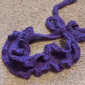 Elegant Purple Knit Scarf